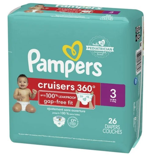 Pampers Cruisers 360 Fit Diapers Size 3, 26 Count EasyOptionXY LLC