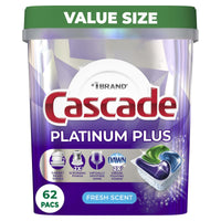 Cascade Platinum Plus Dishwasher Detergent Pacs, Fresh, 62 Count EasyOptionXY LLC