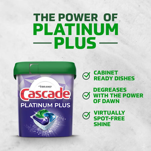Cascade Platinum Plus Dishwasher Detergent Pacs, Fresh, 62 Count EasyOptionXY LLC