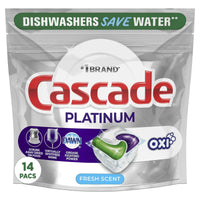 Cascade Platinum + Oxi Dishwasher Pods, Action Pacs Dishwasher Detergent Pods, Fresh Scent, 14 Ct EasyOptionXY LLC