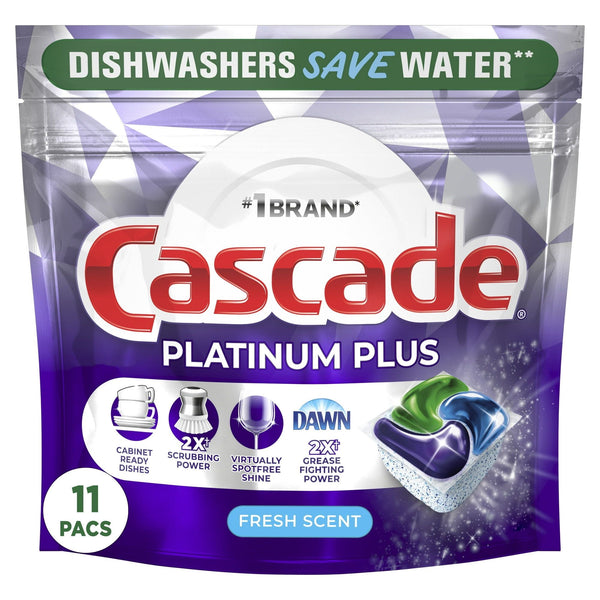 Cascade Platinum Plus Dishwasher Detergent Pacs, Fresh, 11 Count EasyOptionXY LLC