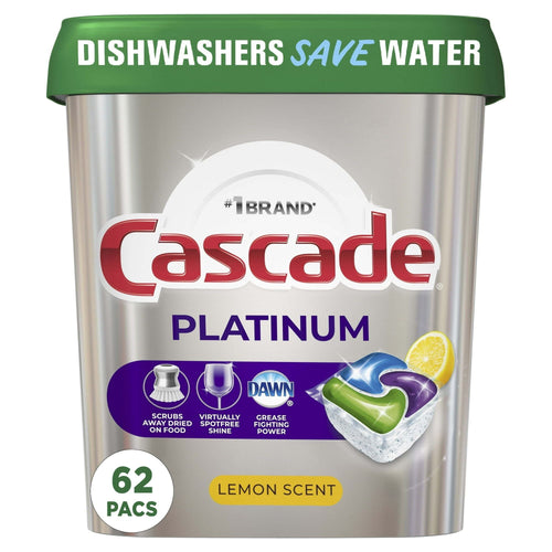 Cascade Platinum ActionPacs Dishwasher Detergent, Lemon Scent, 62 Ct EasyOptionXY LLC