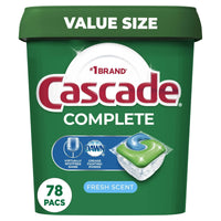 Cascade Complete ActionPacs, Dishwasher Detergent, Fresh Scent, 78 Ct EasyOptionXY LLC