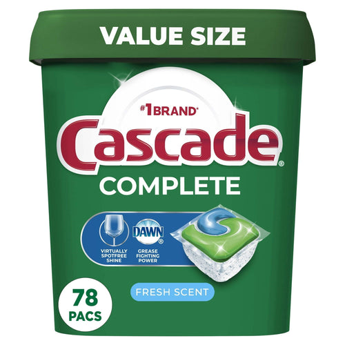 Cascade Complete ActionPacs, Dishwasher Detergent, Fresh Scent, 78 Ct EasyOptionXY LLC