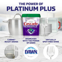 Cascade Platinum Plus Dishwasher Pods, Dish Detergent ActionPacs, Clean Lemon, 62 Count EasyOptionXY LLC
