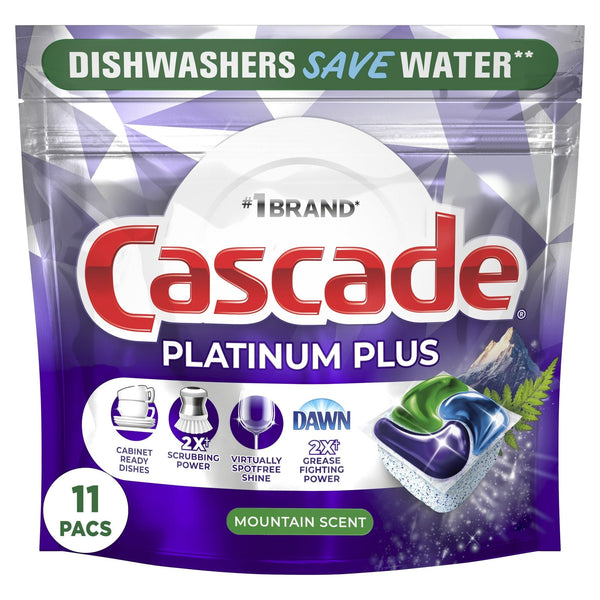 Cascade Platinum Plus Dishwasher Detergent Action Pacs, Fresh Mountain Scent, 11 Count EasyOptionXY LLC