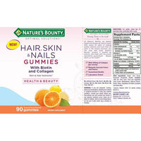 Nature's Bounty Hair Skin and Nails With Collagen and Biotin; Gummies; 90 Count EasyOptionXY LLC