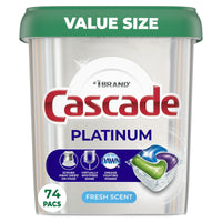 Cascade Platinum Dishwasher Pods, Dish Detergent ActionPacs, Fresh, 74 Count EasyOptionXY LLC