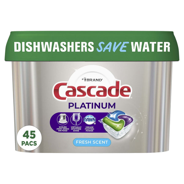 Cascade Platinum Action Pacs, Dishwasher Detergent, Fresh, 45 Ct EasyOptionXY LLC