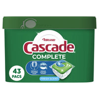 Cascade Complete Action Pacs, Dishwasher Detergent, Fresh, 43 Count EasyOptionXY LLC