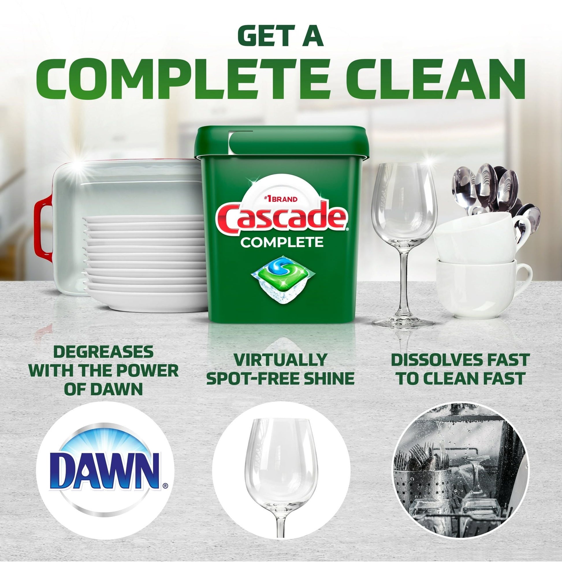 Cascade Complete Action Pacs, Dishwasher Detergent, Fresh, 43 Count EasyOptionXY LLC
