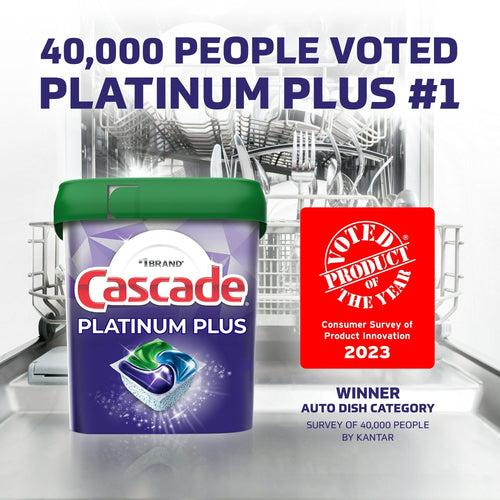 Cascade Platinum Plus Dishwasher Pods, Dish Detergent ActionPacs, Clean Lemon, 21 Count EasyOptionXY LLC