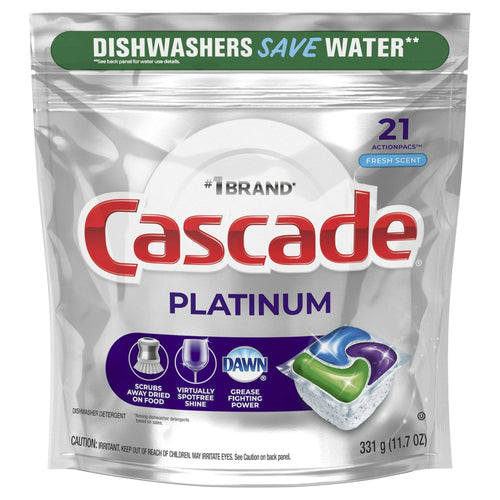 Cascade Platinum Dishwasher Detergent Pods, Fresh Scent, 21 Count EasyOptionXY LLC