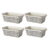 Thyme & Table 7" Ceramic Mini Loaf Dish for Bake & Serve 4-Piece Set, Dot EasyOptionXY LLC