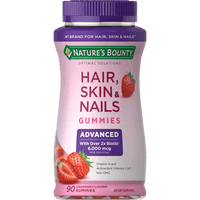 Nature's Bounty Advanced Hair; Skin and Nails Strawberry Gummies; 6000 mcg Biotin; 90 Count EasyOptionXY LLC