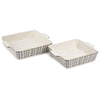 Thyme & Table Stoneware Square Baker, Black & White Crosshatch, 2-Piece Set EasyOptionXY LLC