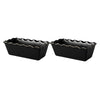 Thyme & Table 9" Ceramic Loaf Dish 2-Piece Set, Onyx EasyOptionXY LLC