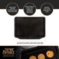 Thyme & Table Nonstick 13"x20" Cookie Sheet, Black EasyOptionXY LLC
