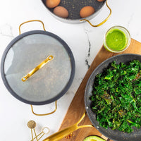 Thyme & Table Non-Stick 12-Piece Signature Cookware Set, Black & Gold EasyOptionXY LLC