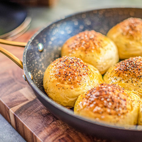 Thyme & Table Non-Stick 12-Piece Signature Cookware Set, Black & Gold EasyOptionXY LLC