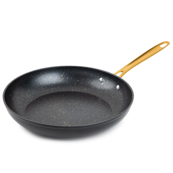 Thyme & Table Non-Stick 12" Signature Fry Pan, Black & Gold EasyOptionXY LLC