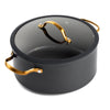 Thyme & Table Non-Stick 5 QT Signature Stock Pot with Glass Lid, Black & Gold EasyOptionXY LLC