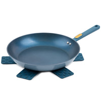 Thyme & Table Non-Stick 12.5 Inch Fry Pan with Stainless Steel Base, Blue EasyOptionXY LLC