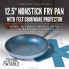 Thyme & Table Non-Stick 12.5 Inch Fry Pan with Stainless Steel Base, Blue EasyOptionXY LLC