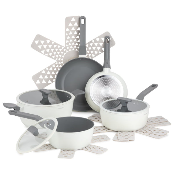 Thyme & Table Eden Cookware, 12-Piece Set, Off White EasyOptionXY LLC