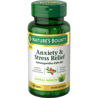 Nature's Bounty Anxiety & Stress Relief Supplement; Ashwagandha KSM 66; 50 Count EasyOptionXY LLC