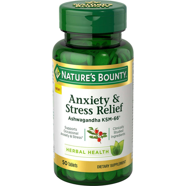 Nature's Bounty Anxiety & Stress Relief Supplement; Ashwagandha KSM 66; 50 Count EasyOptionXY LLC
