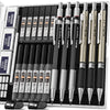 Nicpro 6 Pcs Mechanical Pencils Set, 3 Pcs Metal Pencils 0.5mm & 0.7mm & 0.9mm and 3 Pcs 2mm Graphite Lead Holder (2B HB 2H) with 12 Tubes Lead Refills, Come with Case, Black EasyOptionXY LLC