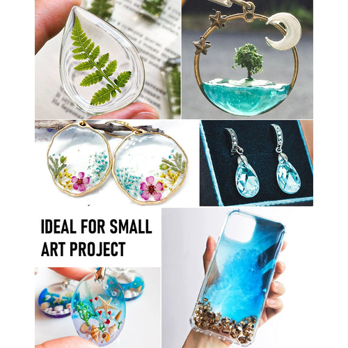 Nicpro 2000g UV Resin Kit, Large Crystal Clear UV Cure Epoxy Resin Supplies, Low Odor & Quick Curing Transparent Solar Activated Glue for Jewelry Making, Handmade DIY Craft, Coating and Casting EasyOptionXY LLC