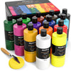 Nicpro Acrylic Paint, 14 Colors Acrylic Paint Set, 16.9oz/500ml Bottles, Rich Art Painting Supplies for Artists, Beginners and Kids on Canvas Wood Leather Fabric Stone Craft EasyOptionXY LLC