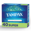 Tampax Cardboard Tampons Super Absorbency, Anti-Slip Grip, LeakGuard Skirt, Unscented, 40 Count EasyOptionXY LLC