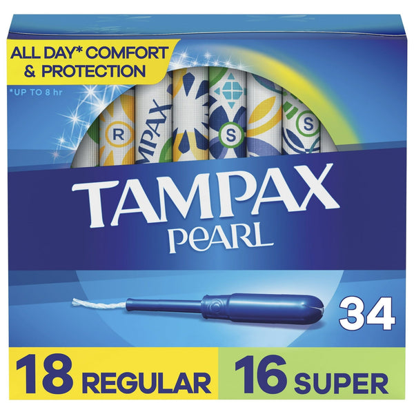 Tampax Pearl Tampons Duo Multipack with LeakGuard Braid, Regular/Super Absorbency, 34 Ct EasyOptionXY LLC