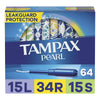 Tampax Pearl Tampons Trio Multipack with LeakGuard Braid, Light/Regular/Super Absorbency, 64 Ct EasyOptionXY LLC