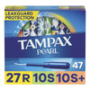 Tampax Pearl Tampons Trio Multipack with LeakGuard Braid, Regular/Super/Super Plus Absorbency, 47 Ct EasyOptionXY LLC