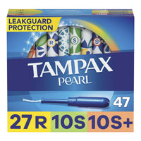 Tampax Pearl Tampons Trio Multipack with LeakGuard Braid, Regular/Super/Super Plus Absorbency, 47 Ct EasyOptionXY LLC
