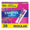 Tampax Radiant Tampons with LeakGuard Braid, Regular Absorbency, Unscented, 28 Count EasyOptionXY LLC