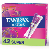 Tampax Radiant Tampons with LeakGuard Braid, Supber Absorbency, 42 Count EasyOptionXY LLC