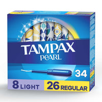 Tampax Pearl Tampons Duo Multipack with LeakGuard Braid, Light/Regular Absorbency, 34 Ct EasyOptionXY LLC