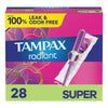 Tampax Radiant Tampons with LeakGuard Braid, Super Absorbency, 28 Count EasyOptionXY LLC