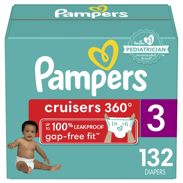 Pampers Cruisers 360 Fit Diapers, Active Comfort, Size 3, 132 Count EasyOptionXY LLC