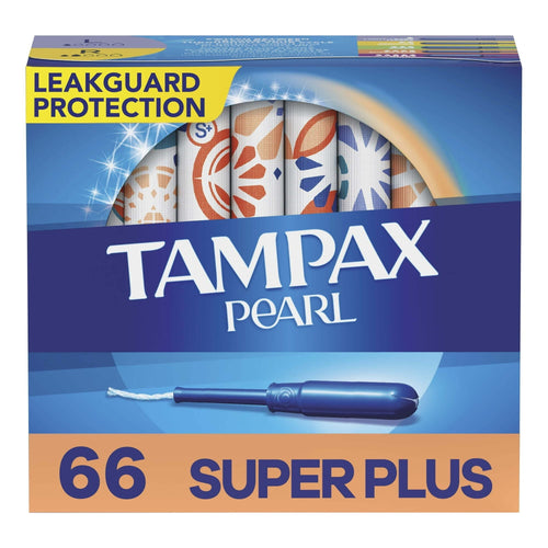 Tampax Pearl Tampons with LeakGuard Braid, Super Plus Absorbency, 66 Count EasyOptionXY LLC