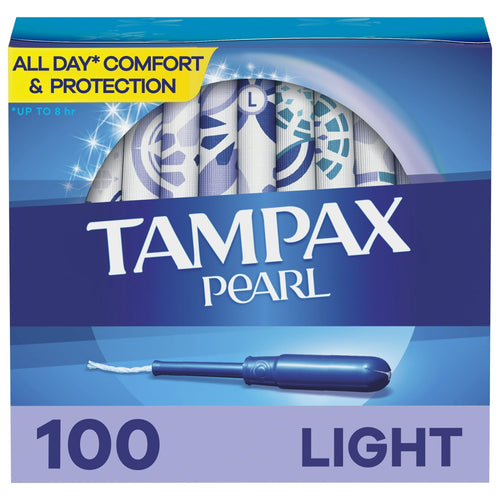 Tampax Pearl Tampons with LeakGuard Braid, Light Absorbency, 100 Ct EasyOptionXY LLC