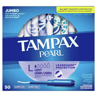 Tampax Pearl Tampons with LeakGuard Braid, Light Absorbency, 100 Ct EasyOptionXY LLC