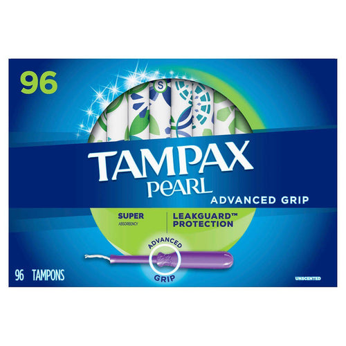 Tampax Pearl Advanced Grip Tampons Super, 96 Count EasyOptionXY LLC