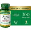 Nature's Bounty Zinc; Immune Support Supplement; 50 mg; 100 Caplets EasyOptionXY LLC
