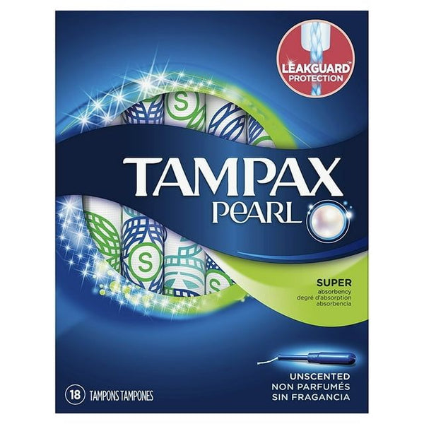 Tampax Pearl Plastic, Super Absorbency, Unscented Tampons, 18 Count EasyOptionXY LLC